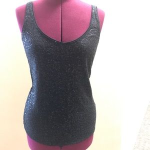 Black sequin tank